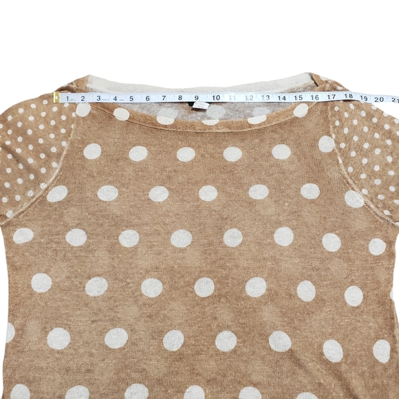 J. Crew 100% Linen Polka Dot Sweater Size XL - Picture 9 of 13
